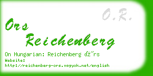 ors reichenberg business card